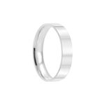 Aliança Prata Individual Reta Semi Anatômica 4mm 801300/801299