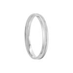 Aliança Prata Individual Abaulada Semi Anatômica Friso 3mm 801862