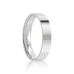 Aliança Prata Individual Semi Anatômica 4mm 801894/801895