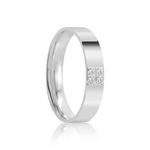 Aliança Prata Individual Semi Anatômica 4mm 801894/801895
