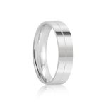 Aliança Prata Individual Semi Anatômica Friso 5mm 801918/801919