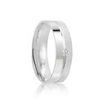 Aliança Prata Individual Semi Anatômica Friso 5,5mm 801916/801917