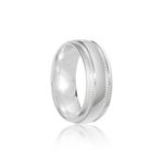 Aliança Prata Individual Abaulada Semi Anatômica 7,5mm 801258/801257