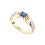 Anel Ouro 18k Formatura AG053 Zircônia