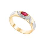 Anel Ouro 18k Formatura AG065 Zircônia