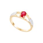Anel Ouro 18k Formatura AG061 Zircônia