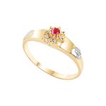Anel Ouro 18k Formatura AG014 Zircônia