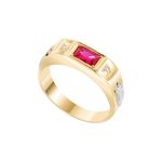 Anel Ouro 18k Formatura AG005 Zircônia