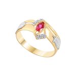 Anel Ouro 18k Formatura AG021 Zircônia