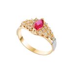Anel Ouro 18k Formatura AG057 Zircônia