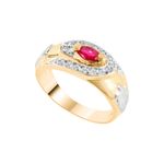 Anel Ouro 18k Formatura AG033 Zircônia