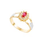 Anel Ouro 18k Formatura AG089 Zircônia