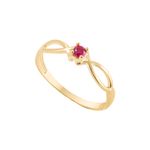 Anel Ouro 18k Formatura AG117 Zircônia