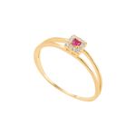 Anel Ouro 18k Formatura AG112 Pedra Natural