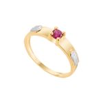 Anel Ouro 18k Formatura AG109 Zircônia