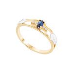Anel Ouro 18k Formatura AG088 Zircônia