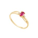 Anel Ouro 18k Formatura AG103 Zircônia