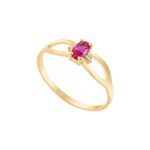 Anel Ouro 18k Formatura AG106 Zircônia