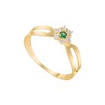 Anel Ouro 18k Formatura AG108 Zircônia