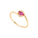 Anel Ouro 18k Formatura AG102 Zircônia