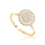 Anel Ouro 18k Zircônia Pizza