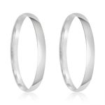 Par Aliança Prata Semi Anatômica Abaulada 1,8mm  802118