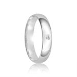Par Aliança Prata Anatômica Abaulada 3,8mm 802122/802123