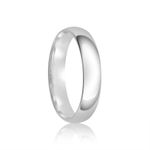 Par Aliança Prata Anatômica Abaulada 3,8mm 802122/802123
