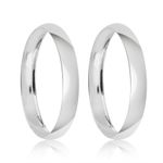 Par Aliança Prata Semi Anatômica Abaulada 2,8mm 802119