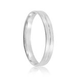 Par Aliança Prata  Reta Semi Anatômica  Friso  3,4mm 802129/802130