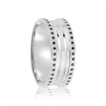Aliança Prata Individual Reta Semi Anatômica Friso 7,75mm 802094/802094