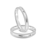 Par Aliança Prata  Reta Semi Anatômica 3mm 802150/802151