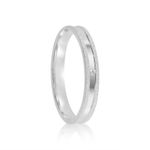 Par Aliança Prata  Reta Semi Anatômica 3mm 802150/802151