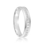 Aliança Prata Individual Côncavo Semi Anatômica Friso 3,8mm 802088/802087