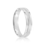 Aliança Prata Individual Côncavo Semi Anatômica Friso 3,8mm 802088/802087