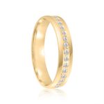 Aliança Ouro 18k Individual Moissanite