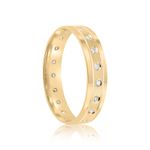 Aliança Ouro 18k Individual Moissanite