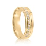 Aliança Ouro 18k Individual Moissanite