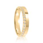 Aliança Ouro 18k Individual Moissanite