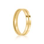 Aliança Ouro 18k Individual  Reta  Anatômica  4mm  Diamante  1,5  pts  (800863/0862)