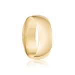 Aliança Ouro 18k Individual  Semi Anatômica  Abaulada  7mm  Diamante  3  pts  (801832/1833)
