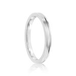 Par Aliança Prata  Reta Semi Anatômica Friso 2,5mm  802143/802144