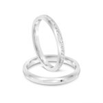 Par Aliança Prata  Semi Anatômica Friso  2,5mm  802145/802146