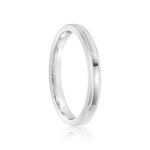 Par Aliança Prata Semi Anatômica Friso 2,5mm 802164/802165