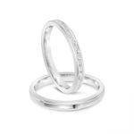 Par Aliança Prata Semi Anatômica Friso 2,5mm 802164/802165