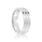 Par Aliança Prata  Reta Semi Anatômica  Friso 6mm 802176/802177