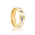 Par Aliança Ouro 10k  Reta  Zircônia  5,7mm  (801611/1660)