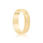 Par Aliança Ouro 10k  Abaulada  Zircônia  4,3mm  (801577/1644)