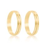Par Aliança Ouro 10k  reta  3,2mm  (801576)