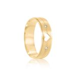 Par Aliança Ouro 10k  Reta  Zircônia  5,5mm  (801621/1665)